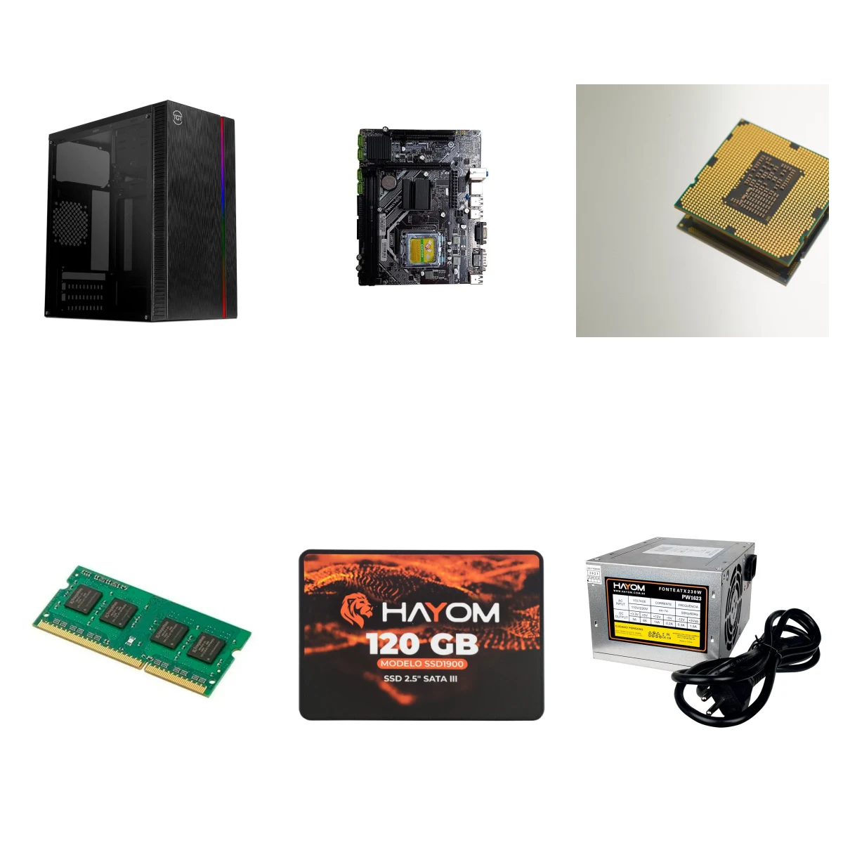 Computador LGA 775 *GB DDR3 SSD 120GB