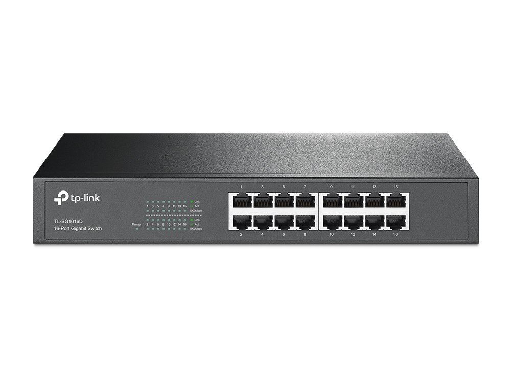 SWITCH 16 PORTAS GIGABIT TL-SG1016D NFe 84710 Route66