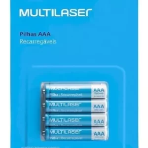 Pilha Recarregavel AAA com 4 unidades