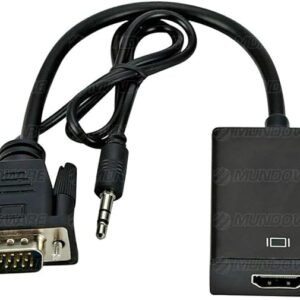 Cabo Adaptador VGA para HDMI com Áudio e Vídeo