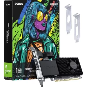 PLACA DE VÍDEO GPU NVIDIA GEFORCE G 210 1GB DDR3 64 BIT PROJETO EDGE LOW PROFILE SINGLE FAN - PPE210DR3SFBR