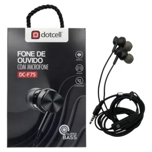FONE DE OUVIDO INTRA AURICULAR COM BORRACHA DC-F65