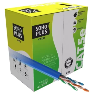 Cabo Lan Sohoplus U/utp Cat .5e 24awgx4p Cmx 17,00 Azul Cx 305m Sts