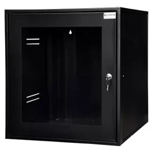 Mini Rack Parede 12ux19px400mm Preto Com Visor Em 17,00 Acrilico
