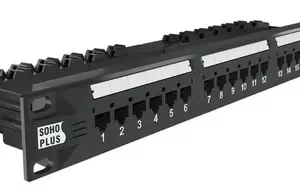 Patch Panel 24 Portas Cat.5e T568 A/b Sohoplus