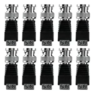 CONECTOR BNC MACHO COM BORNE CONEX 1000 - 10 PECAS