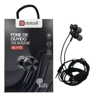 FONE DE OUVIDO INTRA AURICULAR COM BORRACHA