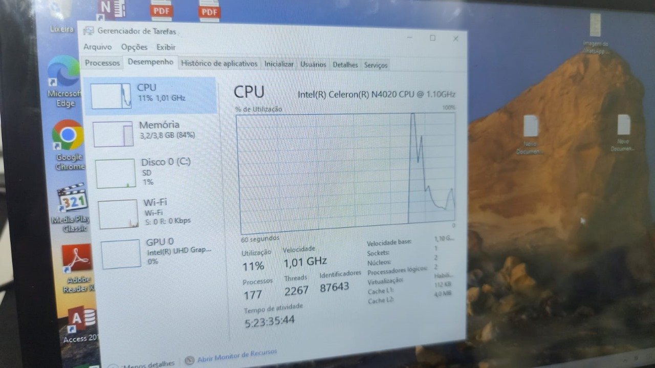 Computador Notebook USADO Positivo Motion Processador N4020 2.8Ghz 4GB RAM SSD 120GB Tela 11" com touch - Imagem 3